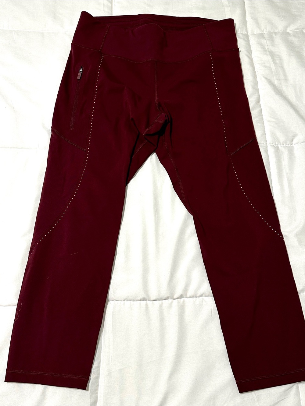 lululemon athletica Extra Mile Crop Leggings •  color: Garnet